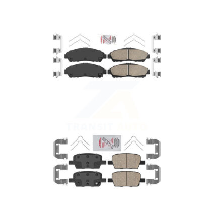 Front Rear Ceramic Disc Brake Pads Kit For Chevrolet Cadillac XT5 Traverse GMC Acadia XT6 KNF-100536