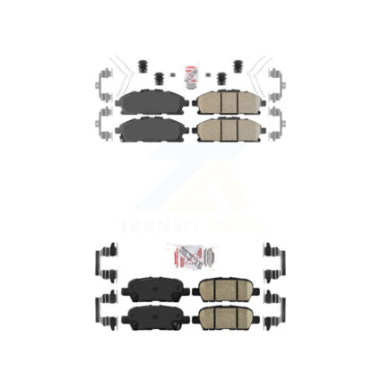 Front Rear Ceramic Disc Brake Pads Kit For 2011-2017 Nissan Quest KNF-100539