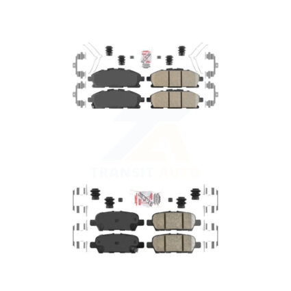Front Rear Ceramic Disc Brake Pads Kit For 2011-2017 Nissan Quest KNF-100540