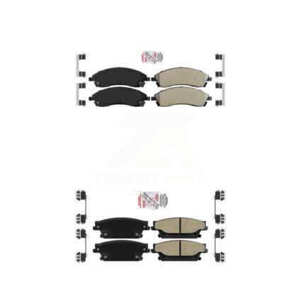 Front Rear Semi-Metallic Disc Brake Pads Kit For Cadillac CTS SRX STS KNF-100550