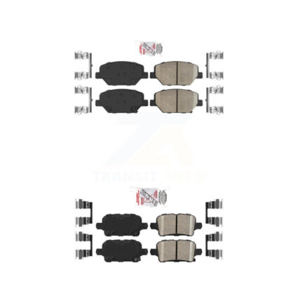 Front Rear Ceramic Disc Brake Pads Kit For Chevrolet Equinox GMC Terrain Buick Regal KNF-100565