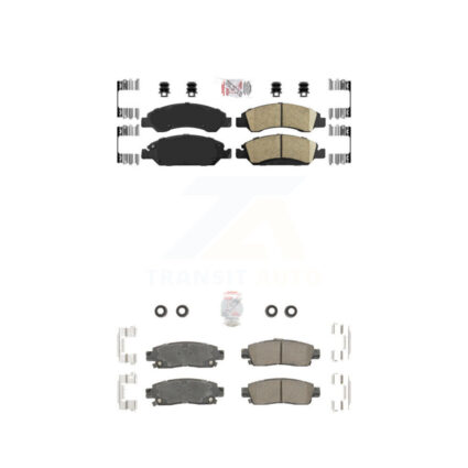 Front Rear Ceramic Disc Brake Pads Kit For Cadillac XTS KNF-100595