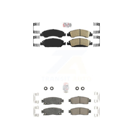 Front Rear Ceramic Disc Brake Pads Kit For Cadillac XTS KNF-100598