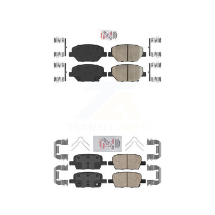 Front Rear Ceramic Disc Brake Pads Kit For Chevrolet Camaro Without Brembo Calipers KNF-100601