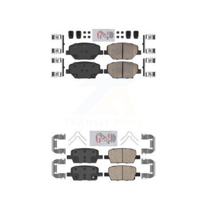 Front Rear Ceramic Disc Brake Pads Kit For Chevrolet Camaro Without Brembo Calipers KNF-100603