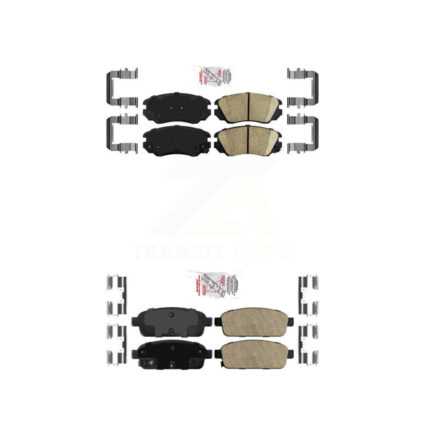 Front Rear Ceramic Disc Brake Pads Kit For Cadillac ELR Buick Cascada KNF-100612