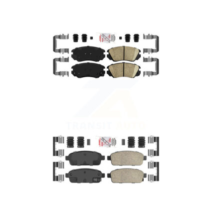 Front Rear Ceramic Disc Brake Pads Kit For Cadillac ELR Buick Cascada KNF-100615