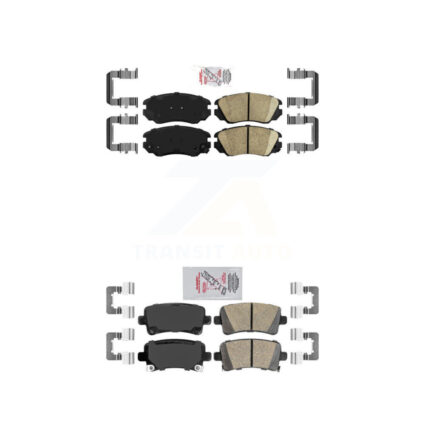 Front Rear Ceramic Disc Brake Pads Kit For Buick Chevrolet Malibu LaCrosse Regal Saab 9-5 KNF-100616