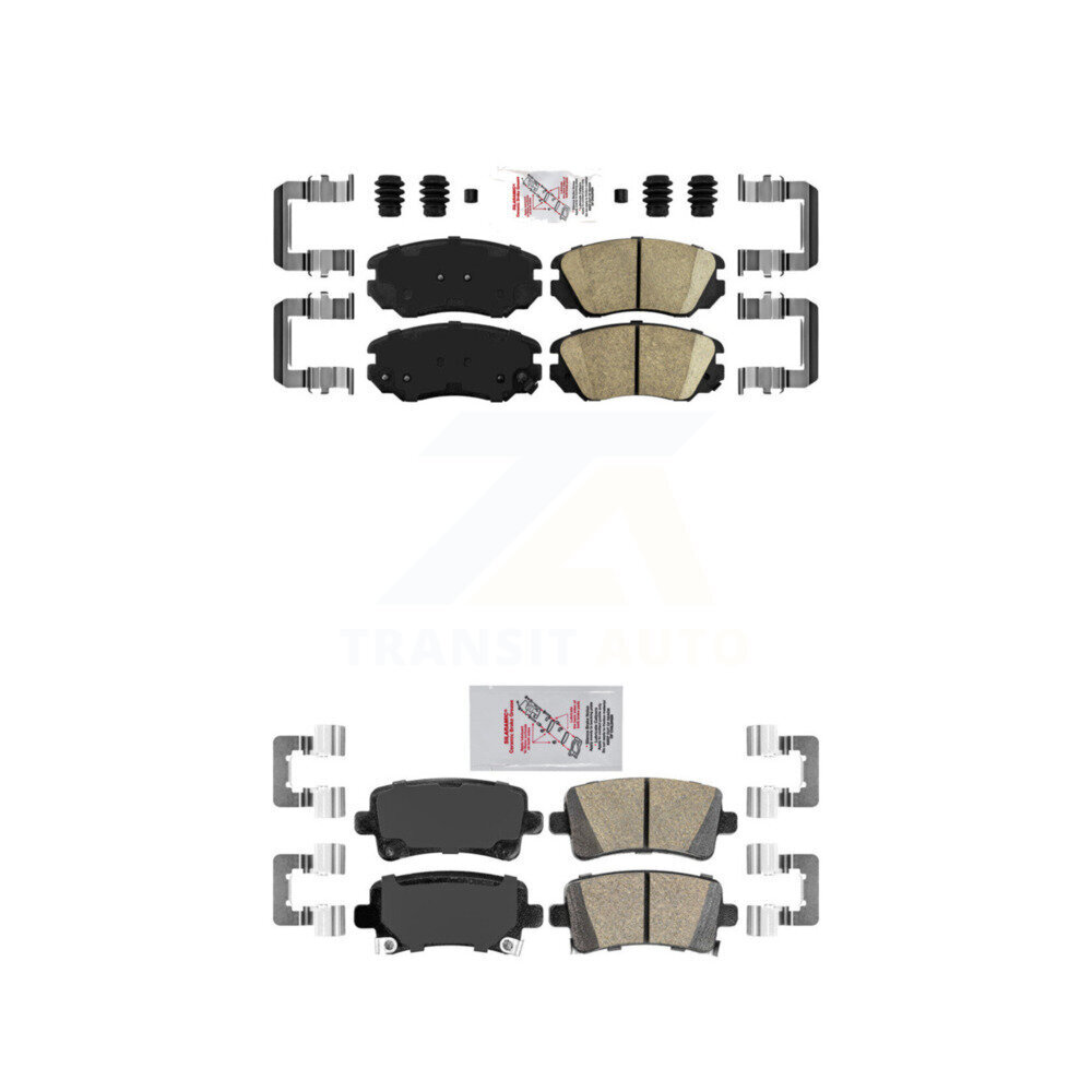 Front Rear Ceramic Disc Brake Pads Kit For Buick Chevrolet Malibu LaCrosse Regal Saab 9-5 KNF-100617