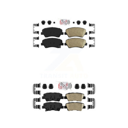 Front Rear Ceramic Disc Brake Pads Kit For Hyundai Elantra Accent Kia Rio GT Forte Forte5 KNF-100629