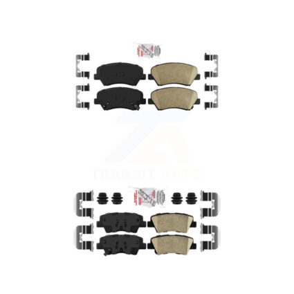 Front Rear Ceramic Disc Brake Pads Kit For Hyundai Elantra Accent Kia Rio GT Forte Forte5 KNF-100631