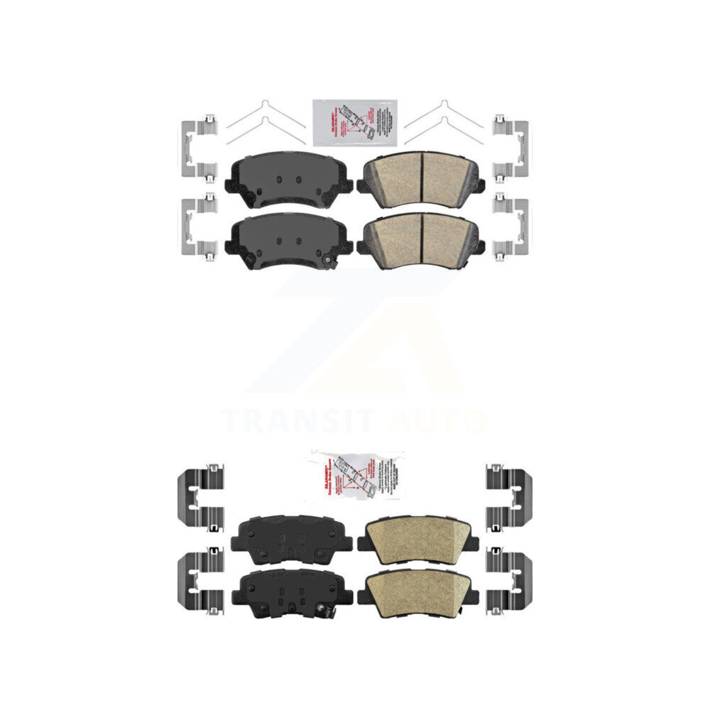 Front Rear Ceramic Disc Brake Pads Kit For Hyundai Veloster Elantra GT KNF-100635