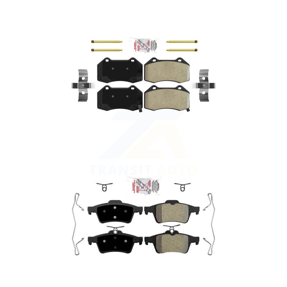 Front Rear Semi-Metallic Disc Brake Pads Kit For 2008-2010 Chevrolet Cobalt SS KNF-100642