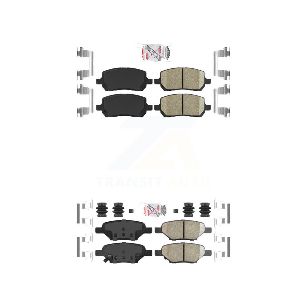Front Rear Ceramic Disc Brake Pads Kit For Pontiac G5 Pursuit KNF-100645