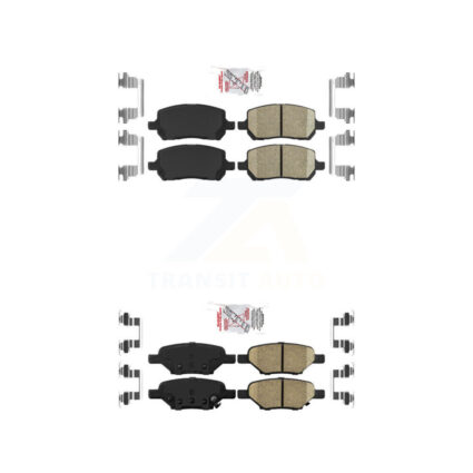 Front Rear Ceramic Disc Brake Pads Kit For Pontiac G5 Pursuit KNF-100646