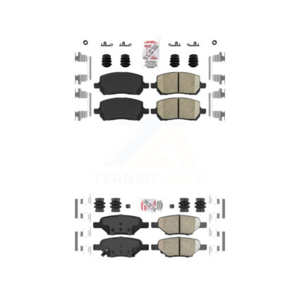 Front Rear Ceramic Disc Brake Pads Kit For Pontiac G5 Pursuit KNF-100647