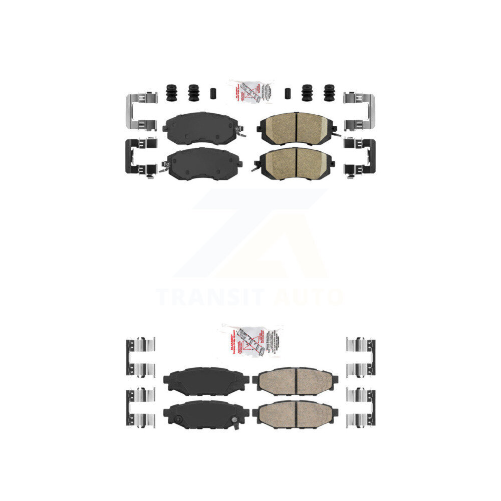Front Rear Ceramic Disc Brake Pads Kit For Subaru Forester Impreza XV Crosstrek Outback KNF-100664