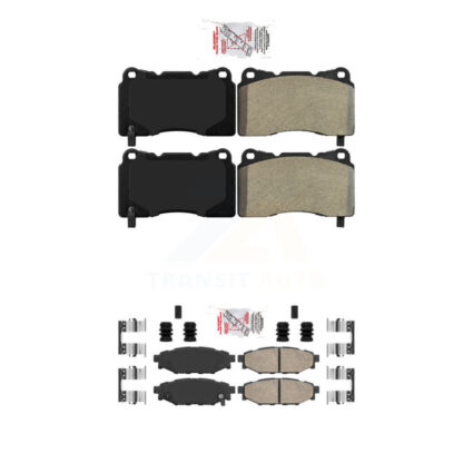 Front Semi-Metallic Rear Ceramic Disc Brake Pads Kit For Subaru WRX KNF-100667