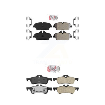 Front Semi-Metallic Rear Ceramic Disc Brake Pads Kit For 07-08 Mini Cooper Convertible KNF-100673