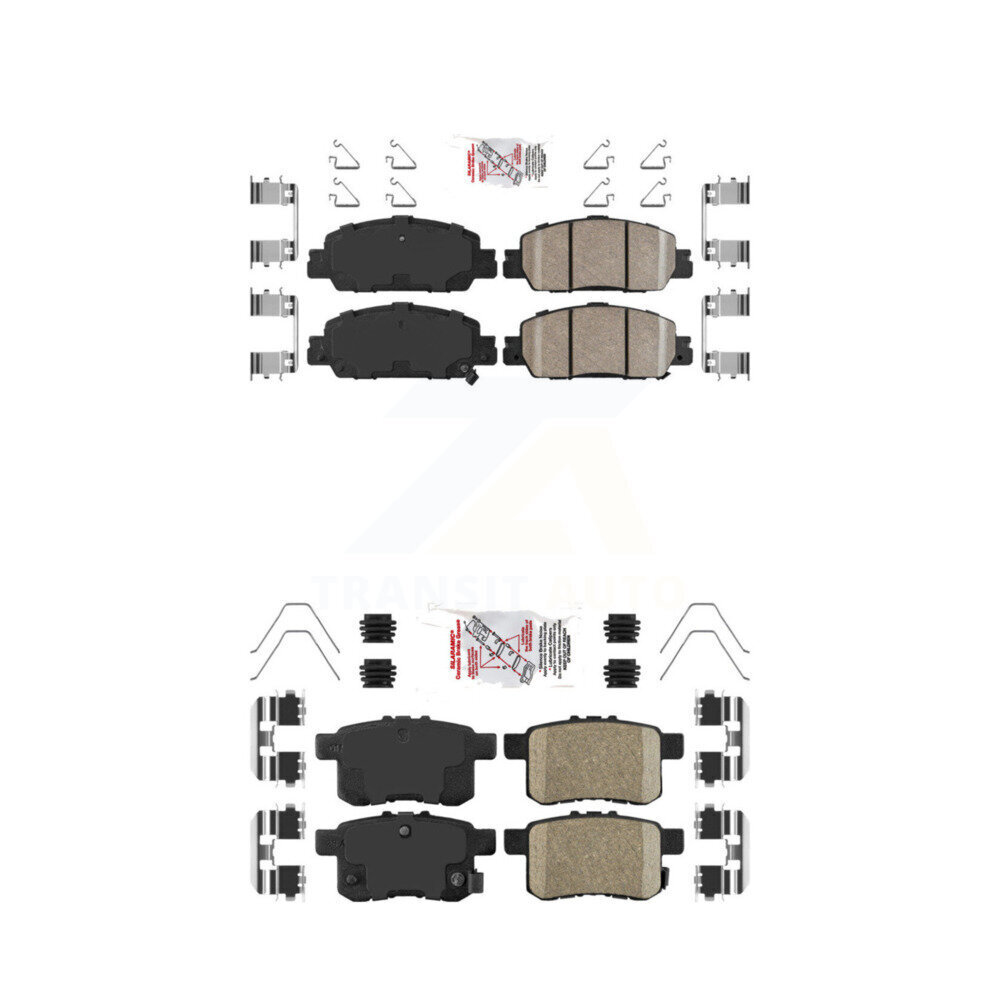 Front Rear Ceramic Disc Brake Pads Kit For 2016-2017 Honda Accord LX-S KNF-100693