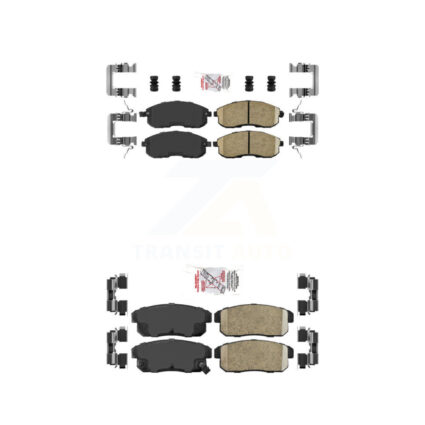 Front Rear Ceramic Disc Brake Pads Kit For Nissan Maxima INFINITI I30 KNF-100703