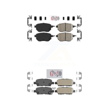 Front Rear Ceramic Disc Brake Pads Kit For Nissan Murano Altima Maxima INFINITI FX35 FX45 KNF-100710