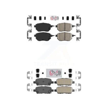 Front Rear Ceramic Disc Brake Pads Kit For Nissan Murano Altima Maxima INFINITI FX35 FX45 KNF-100711