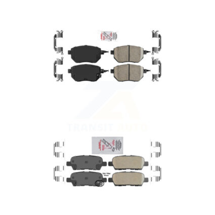 Front Rear Ceramic Disc Brake Pads Kit For Nissan Murano Altima Maxima INFINITI FX35 FX45 KNF-100712