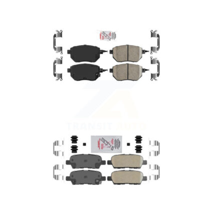 Front Rear Ceramic Disc Brake Pads Kit For Nissan Murano Altima Maxima INFINITI FX35 FX45 KNF-100713