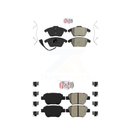 Front Rear Semi-Metallic Disc Brake Pads Kit For Volkswagen Jetta Beetle Golf GTI Audi A3 KNF-100722