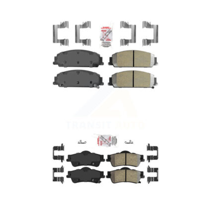 Front Rear Semi-Metallic Disc Brake Pads Kit For 2008-2009 Pontiac G8 Base GT KNF-100743