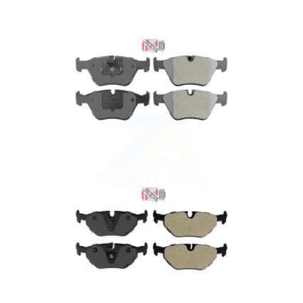 Front Rear Semi-Metallic Disc Brake Pads Kit For 06-08 BMW Z4 Roadster 3.0si Coupe KNF-100750
