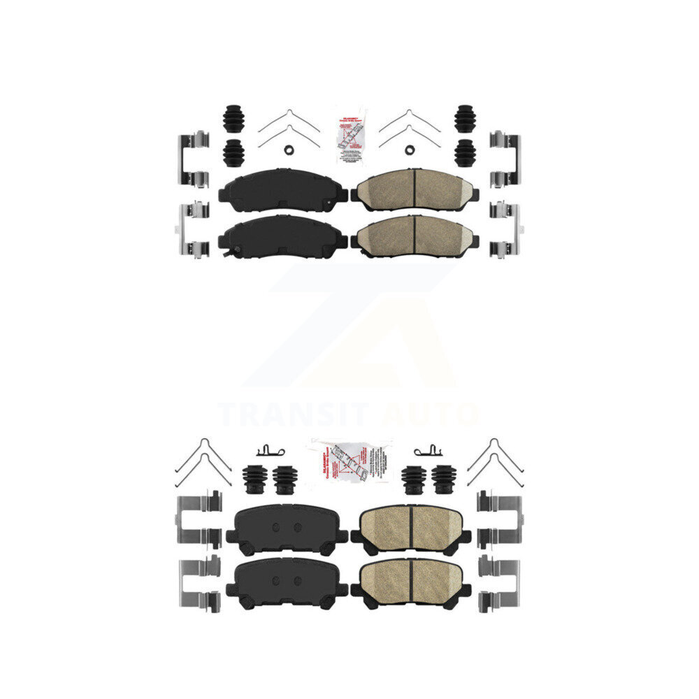 Front Rear Ceramic Disc Brake Pads Kit For Honda Pilot Acura MDX ZDX KNF-100754