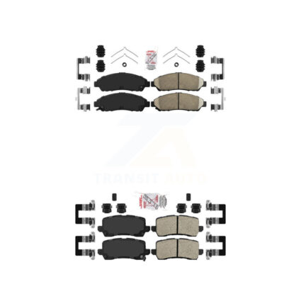 Front Rear Ceramic Disc Brake Pads Kit For 2014-2020 Acura RLX Sport Hybrid SH-AWD KNF-100762