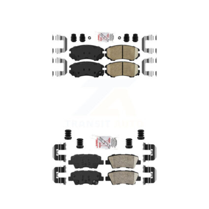 Front Rear Ceramic Disc Brake Pads Kit For 2010 Hyundai Elantra Sedan From 03 23 10 KNF-100768