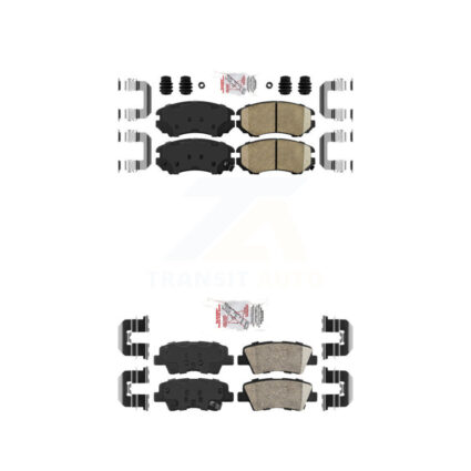 Front Rear Ceramic Disc Brake Pads Kit For 2010 Hyundai Elantra Sedan From 03 23 10 KNF-100769