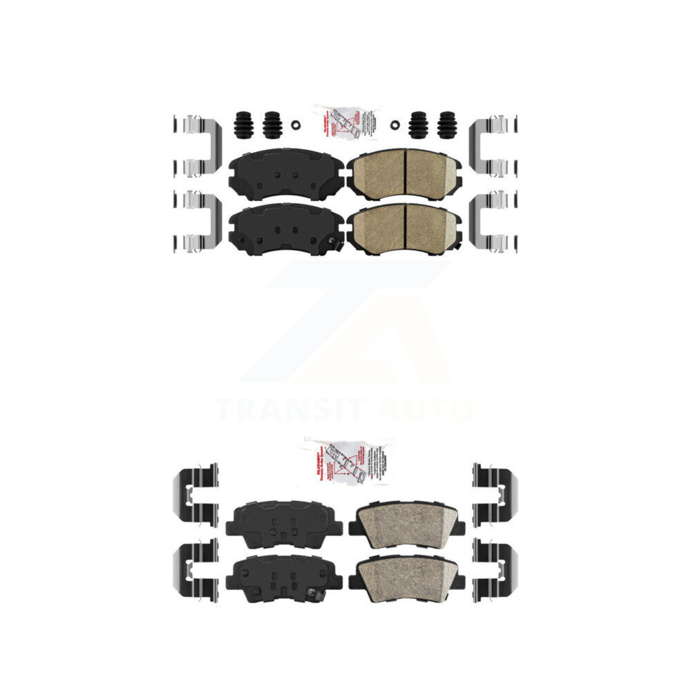 Front Rear Ceramic Disc Brake Pads Kit For 2010 Hyundai Elantra Sedan From 03 23 10 KNF-100769