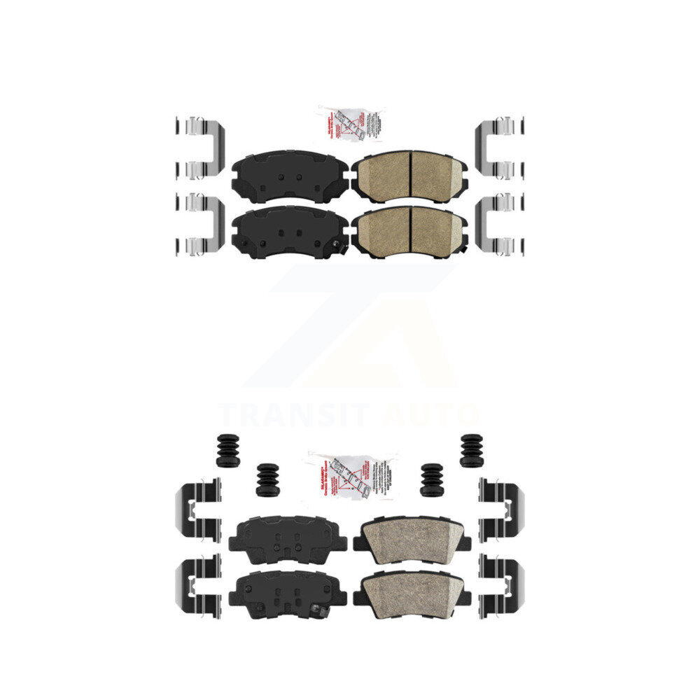 Front Rear Ceramic Disc Brake Pads Kit For 2010 Hyundai Elantra Sedan From 03 23 10 KNF-100770