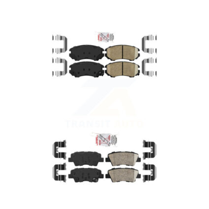 Front Rear Ceramic Disc Brake Pads Kit For 2010 Hyundai Elantra Sedan From 03 23 10 KNF-100771