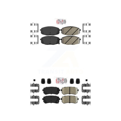 Front Rear Ceramic Disc Brake Pads Kit For Hyundai Elantra Kia Forte Koup Forte5 KNF-100774