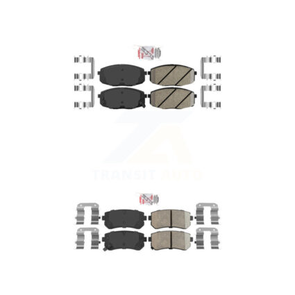 Front Rear Ceramic Disc Brake Pads Kit For Hyundai Elantra Kia Forte Koup Forte5 KNF-100775