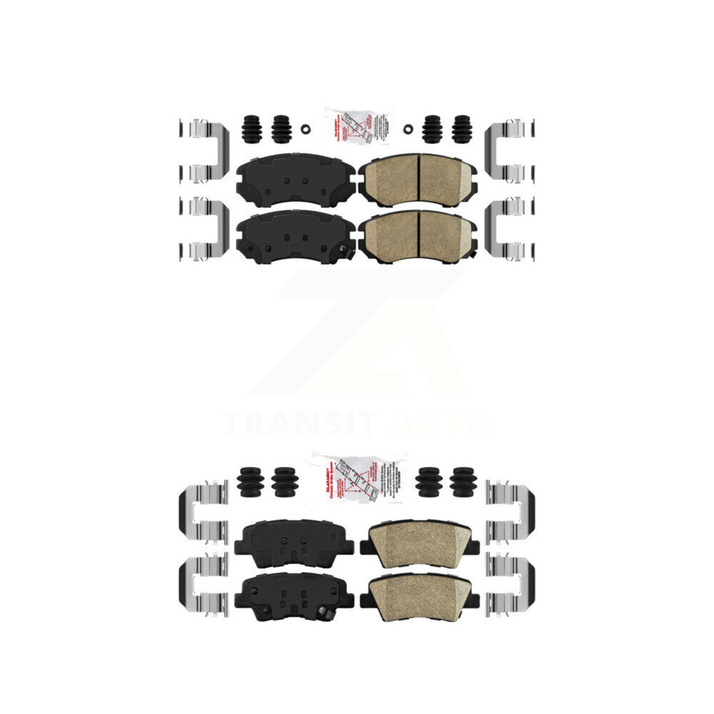 Front Rear Ceramic Disc Brake Pads Kit For 2010-2013 Kia Soul KNF-100782