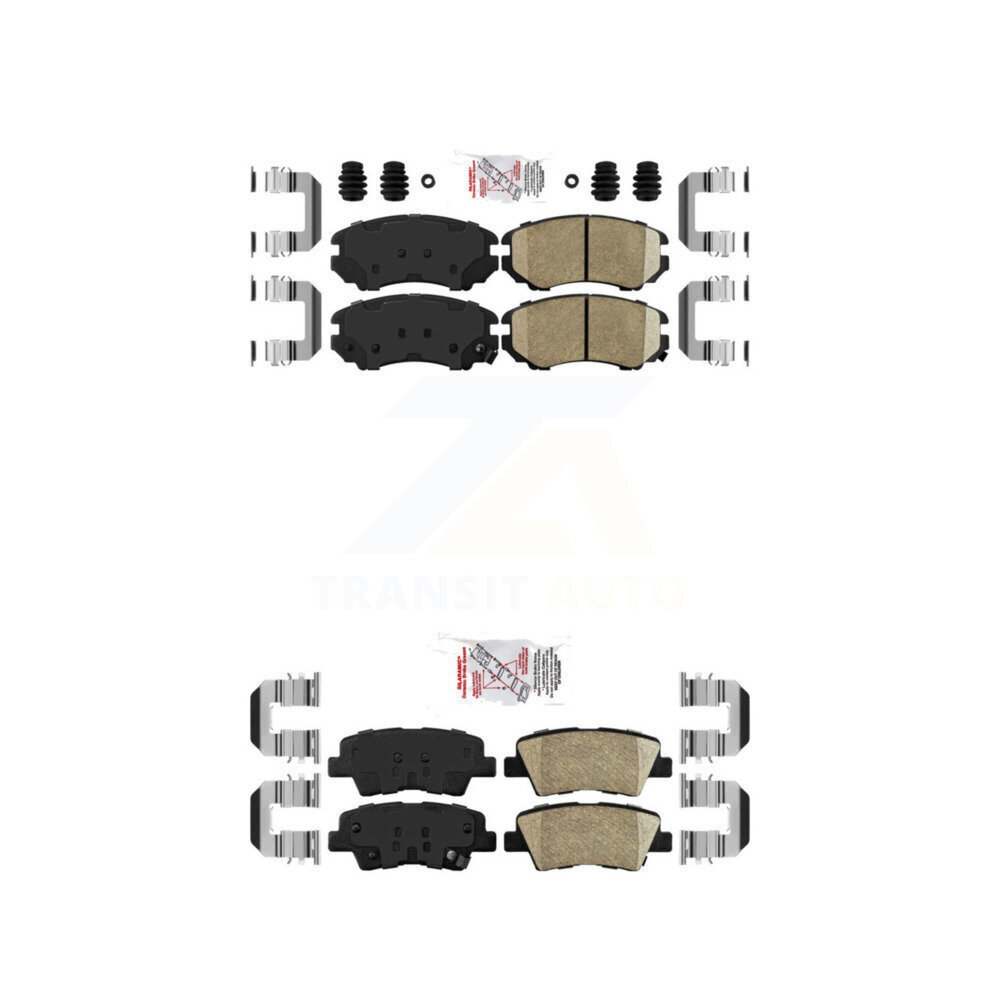 Front Rear Ceramic Disc Brake Pads Kit For 2010-2013 Kia Soul KNF-100783