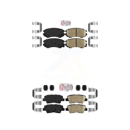 Front Rear Ceramic Disc Brake Pads Kit For 2010-2013 Kia Soul KNF-100784