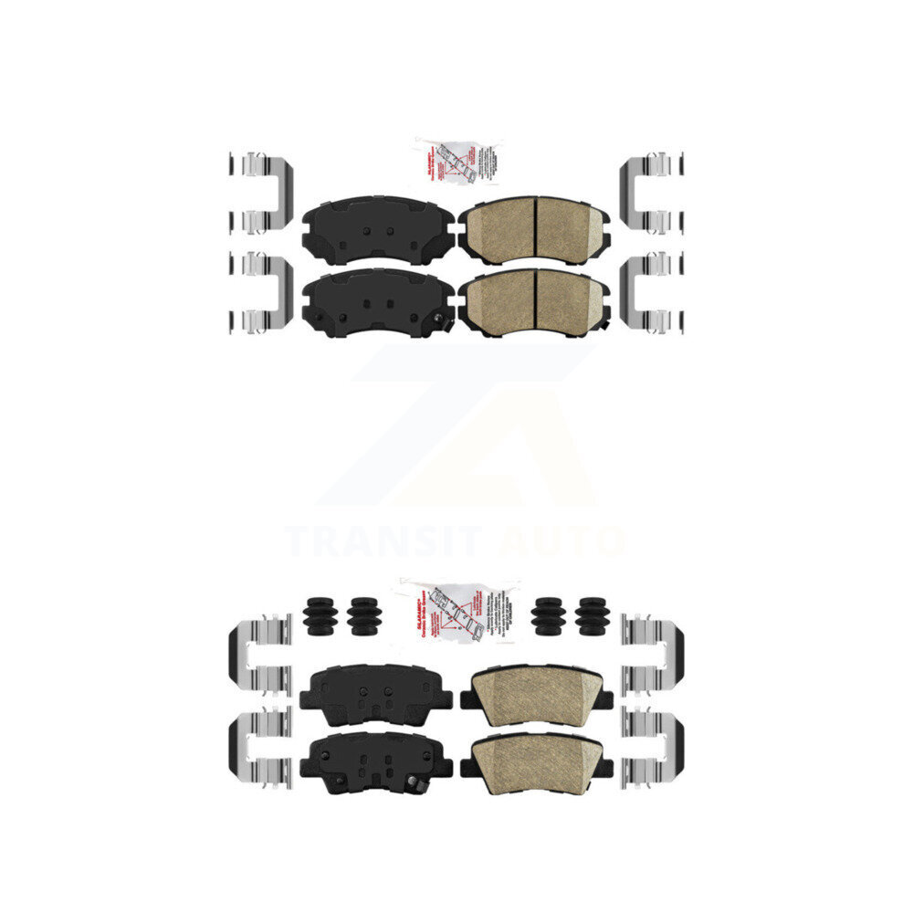 Front Rear Ceramic Disc Brake Pads Kit For 2010-2013 Kia Soul KNF-100784