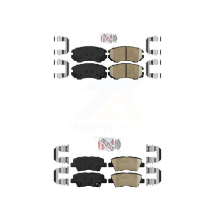 Front Rear Ceramic Disc Brake Pads Kit For 2010-2013 Kia Soul KNF-100785