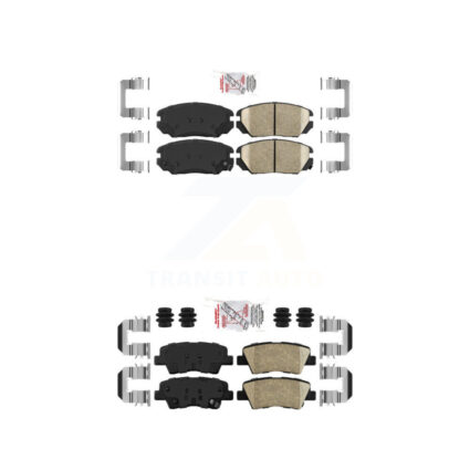 Front Rear Ceramic Disc Brake Pads Kit For Hyundai Sonata Kia Amanti KNF-100786
