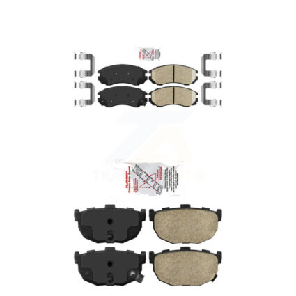 Front Rear Ceramic Disc Brake Pads Kit For 2004-2008 Hyundai Tiburon KNF-100792