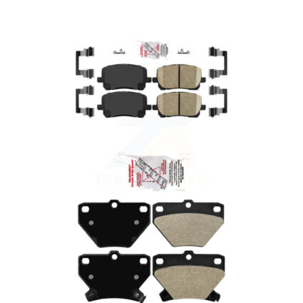 Front Ceramic Rear Semi-Metallic Disc Brake Pads Kit For Toyota Corolla Matrix Pontiac KNF-100794
