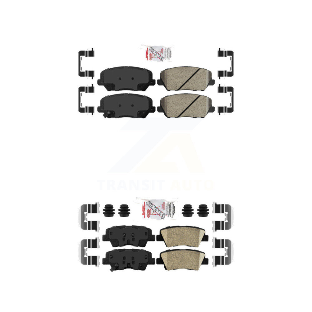 Front Rear Ceramic Disc Brake Pads Kit For 2014-2016 Kia Forte Forte5 Koup KNF-100810